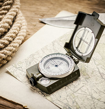 business navigation compass map strategy